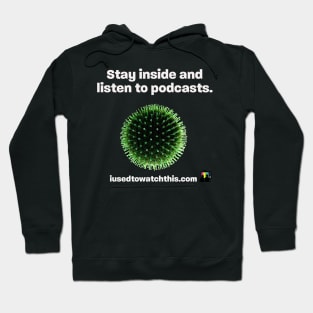 stay inside black text Hoodie